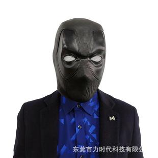 万圣节死侍头套 乳胶面具 cosplay舞会用品搞怪影视道具黑死侍短款