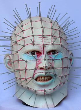 猛鬼追魂面具 Hellraiser钉子人头搞怪道具地狱之城丧尸角色扮演