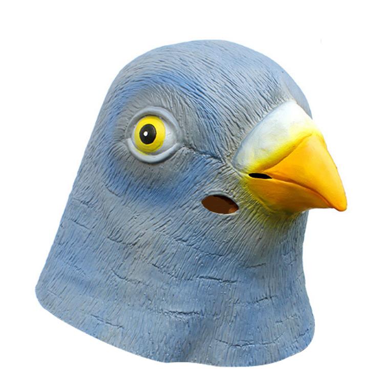万圣节鸽子面具 乳胶动物头套派对聚会道具cos鸟面具