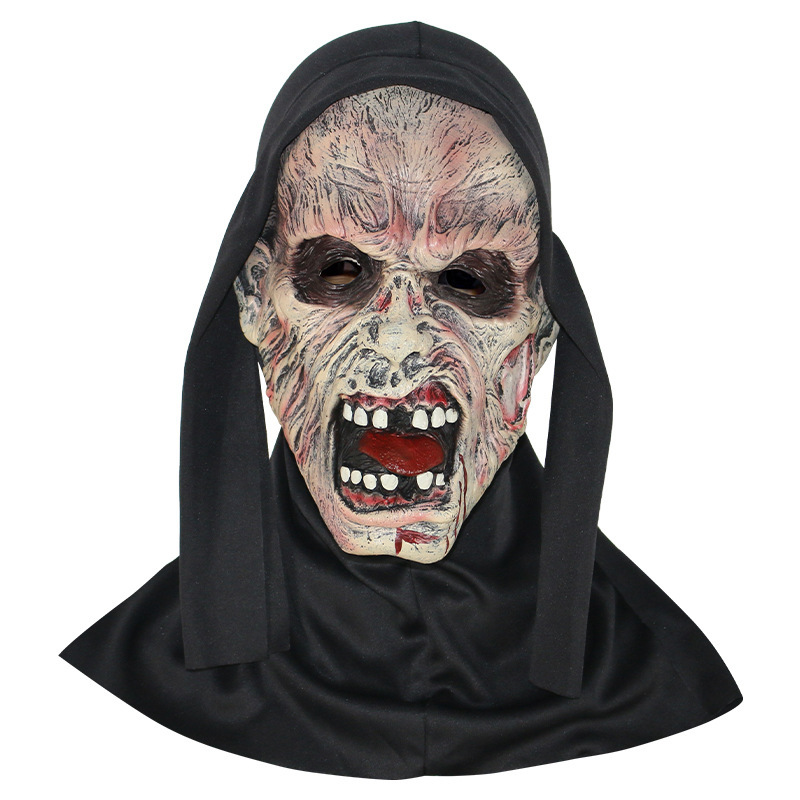 万圣节吓人搞怪烂肉面具假面舞会演出表演头套恐怖恶魔装扮面具