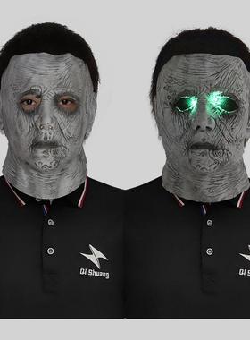 麦克梅尔灰色恐怖面具化妆舞会迈尔斯梅杰头套万圣节派对恶搞道具