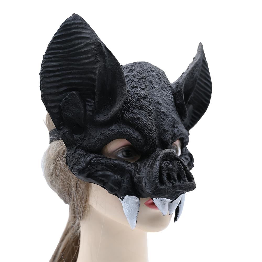 跨境蝙蝠面具万圣节蝙蝠面具mardi gras狂欢节派对PU3D动物面具