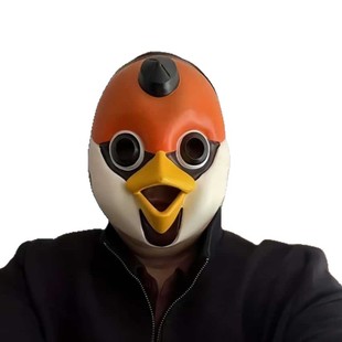 节日装扮卡通小鸟面具动物鸟嘴面罩派对游戏鸟头脸罩舞会道具配饰
