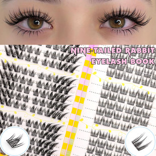 GROINNEYA 240簇超大容量自然款睫毛书 6种混装自然分段式睫毛！