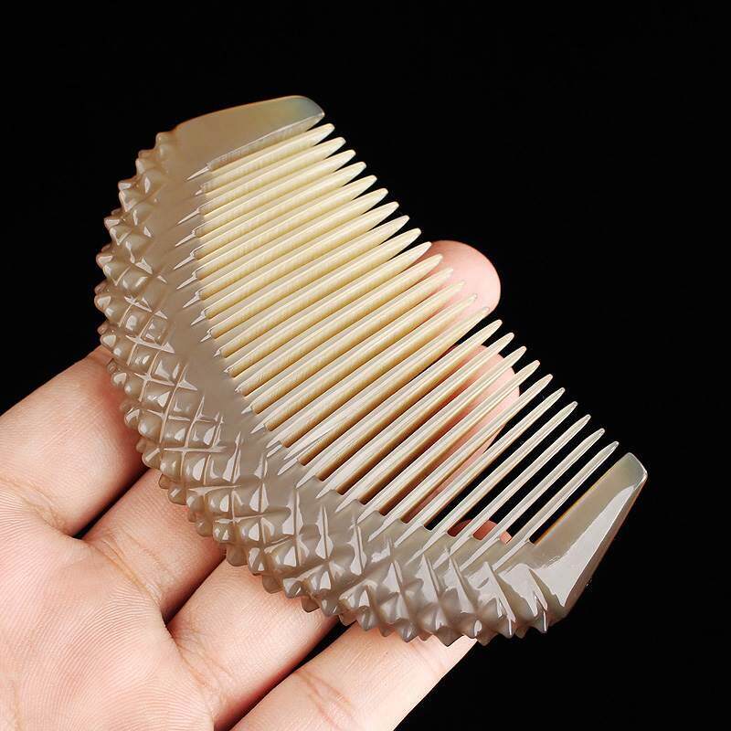 天然牦牛角梳子防家用静电脱发女梳头部经络按摩白水牛角便携小梳