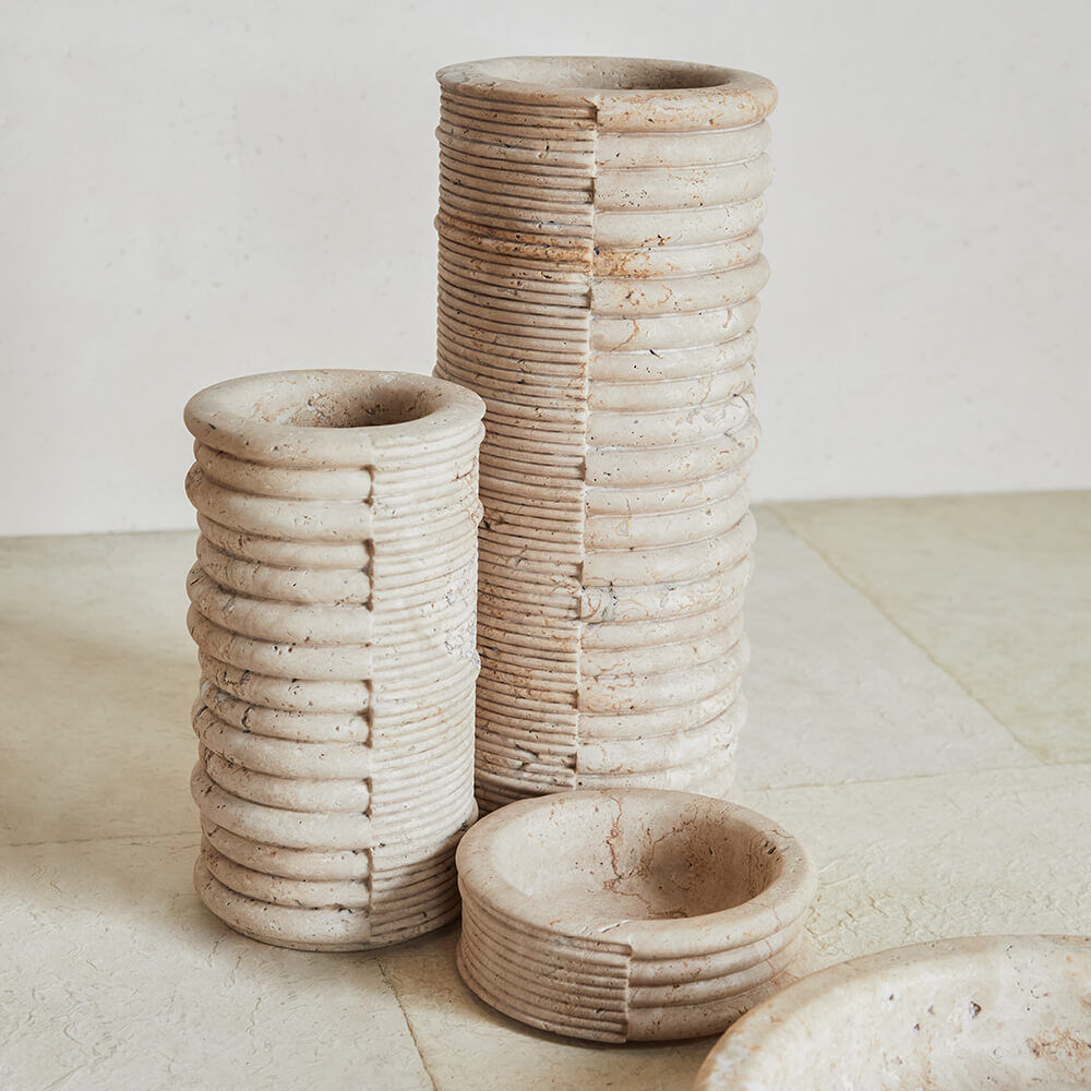 样板间家居装饰摆件大理石洞石桌面摆件