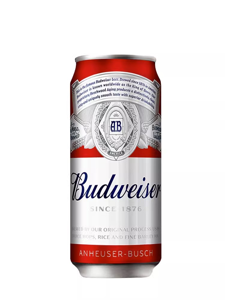 Budweiser/百威啤酒500ml*18罐一整箱大啤酒小麦经典熟啤易拉罐 酒类 啤酒 原图主图