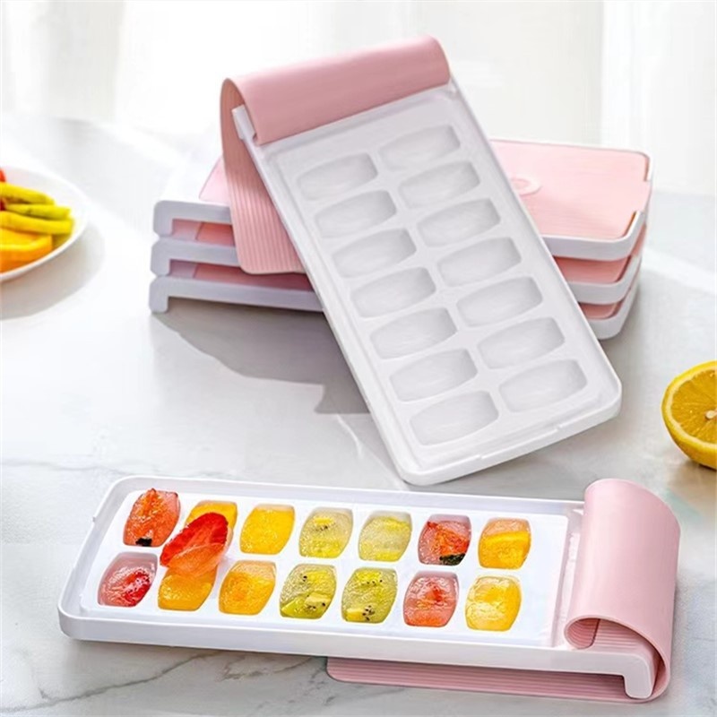 食品级冰格一键制冰神器便捷家用冰块模具保鲜收纳盒密封创意设计