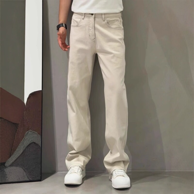 休闲百搭长裤牛仔裤拉链春秋