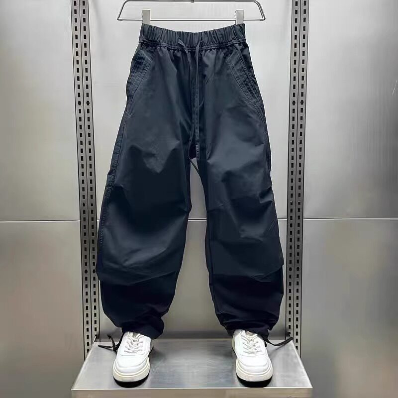 2026夏季薄款弯刀休闲裤男网红潮牌百搭宽松阔腿速干透气伞兵长裤