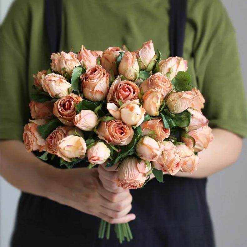 把束干花玫瑰做旧仿真花 仿干花束假花绢花客厅餐桌装饰摄影道具,家居饰品,仿真花/假花,淘宝优惠券,粉丝福利购,淘宝优惠卷