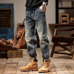 neith 秋冬高端直筒休闲裤 BIAS加绒牛仔裤 重磅2024新款 男美式