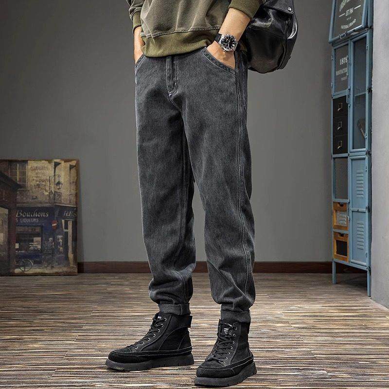 it Afternnaths潮牌美式复古牛仔裤男秋季重磅纯棉宽松大码直筒裤