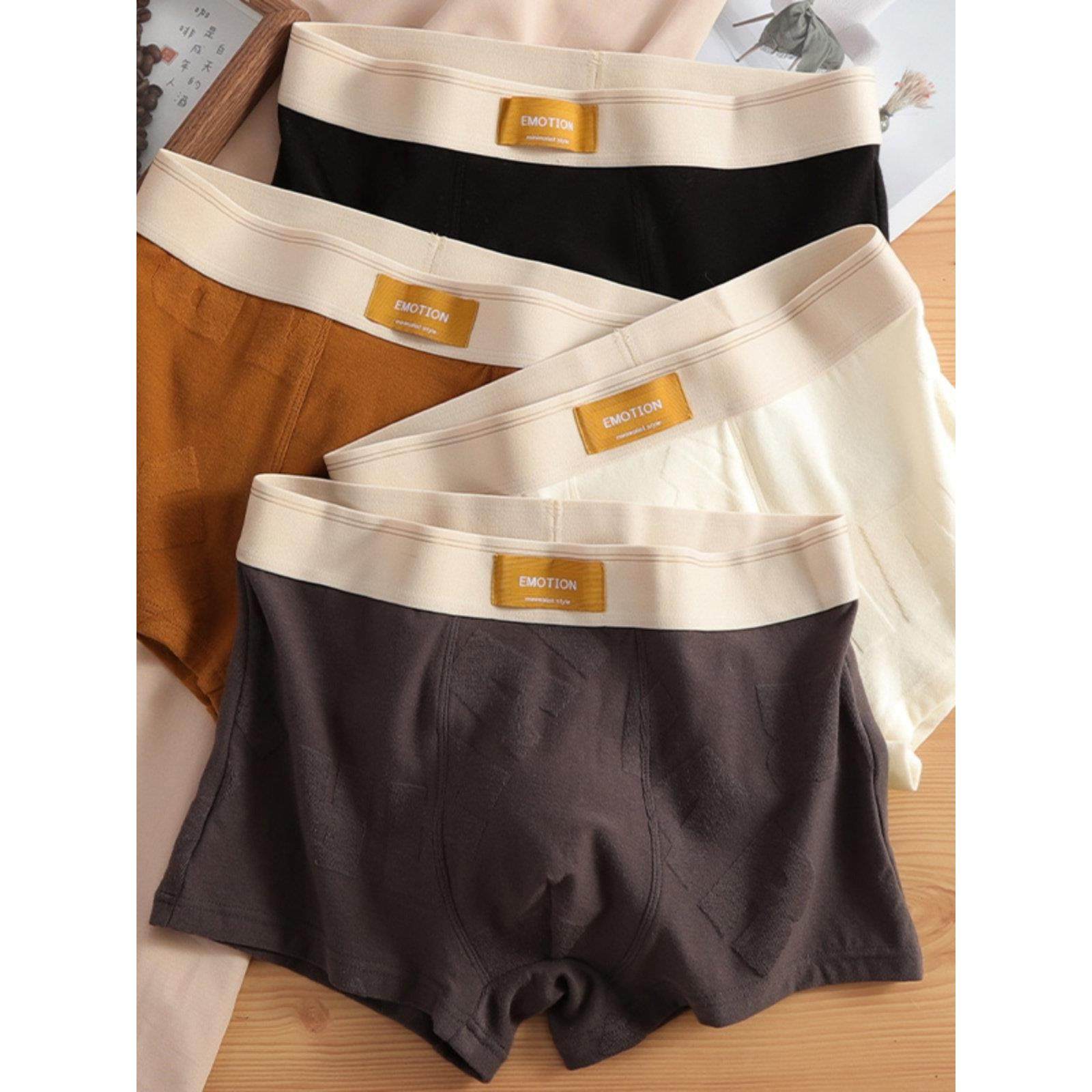 心脏纯棉男士内裤简单运动短裤男士透气拳击手内裤新拳击手内裤