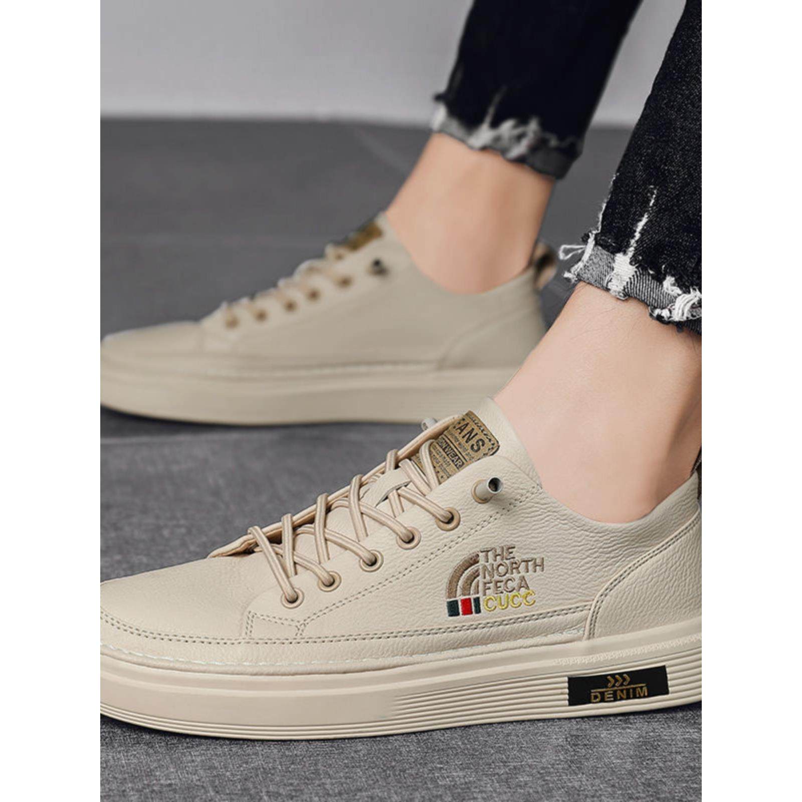 采购产品真皮牛皮男鞋，多功能男休闲运动鞋，软底运动鞋，韩国风