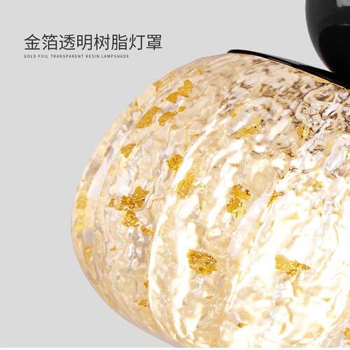 轻奢极简卧室床头小吊灯氛围感南瓜简约现代餐厅灯入户玄关过道灯