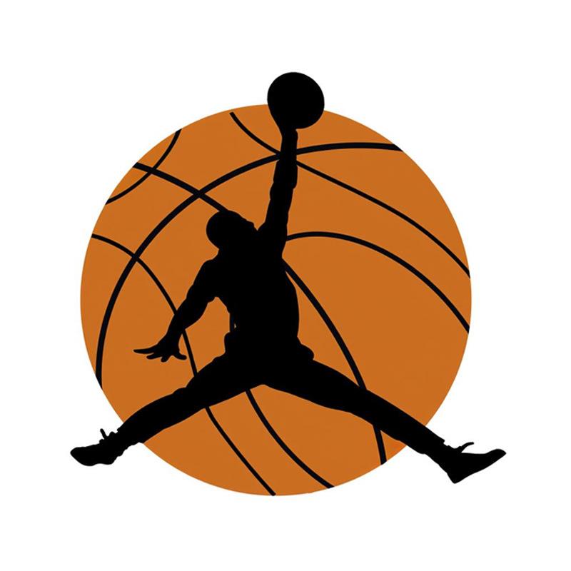 创意轻奢卧室床头装饰画NBA篮球挂画男孩房带led感应灯画客厅壁画