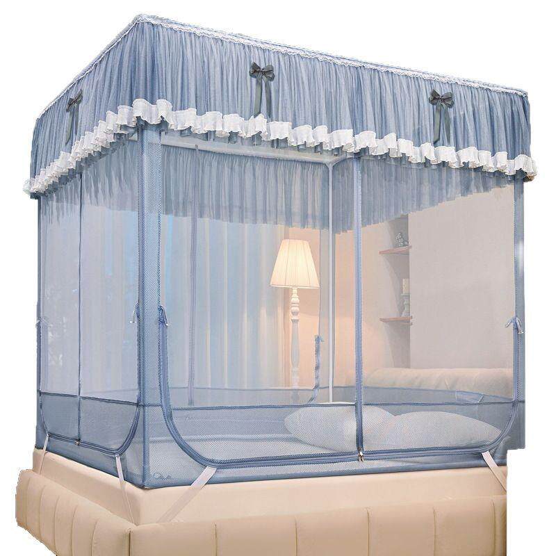 蚊帐家用2025夏季新款儿童防摔掉免安装蒙古包支架加粗加厚床笠款