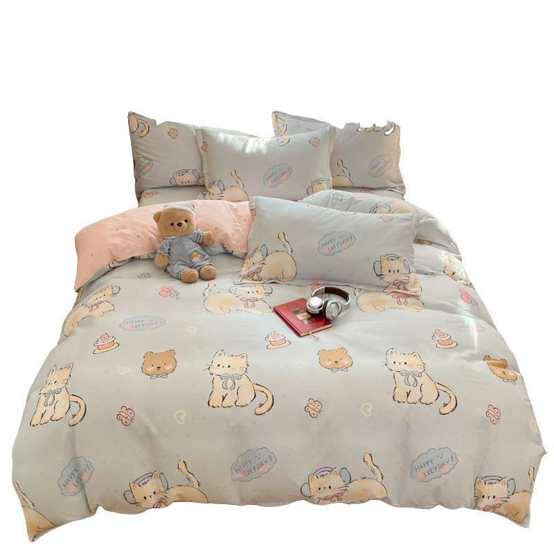 全棉四件套40支印花南通棉纯三级件套品亲肤母婴被套单121罩床单