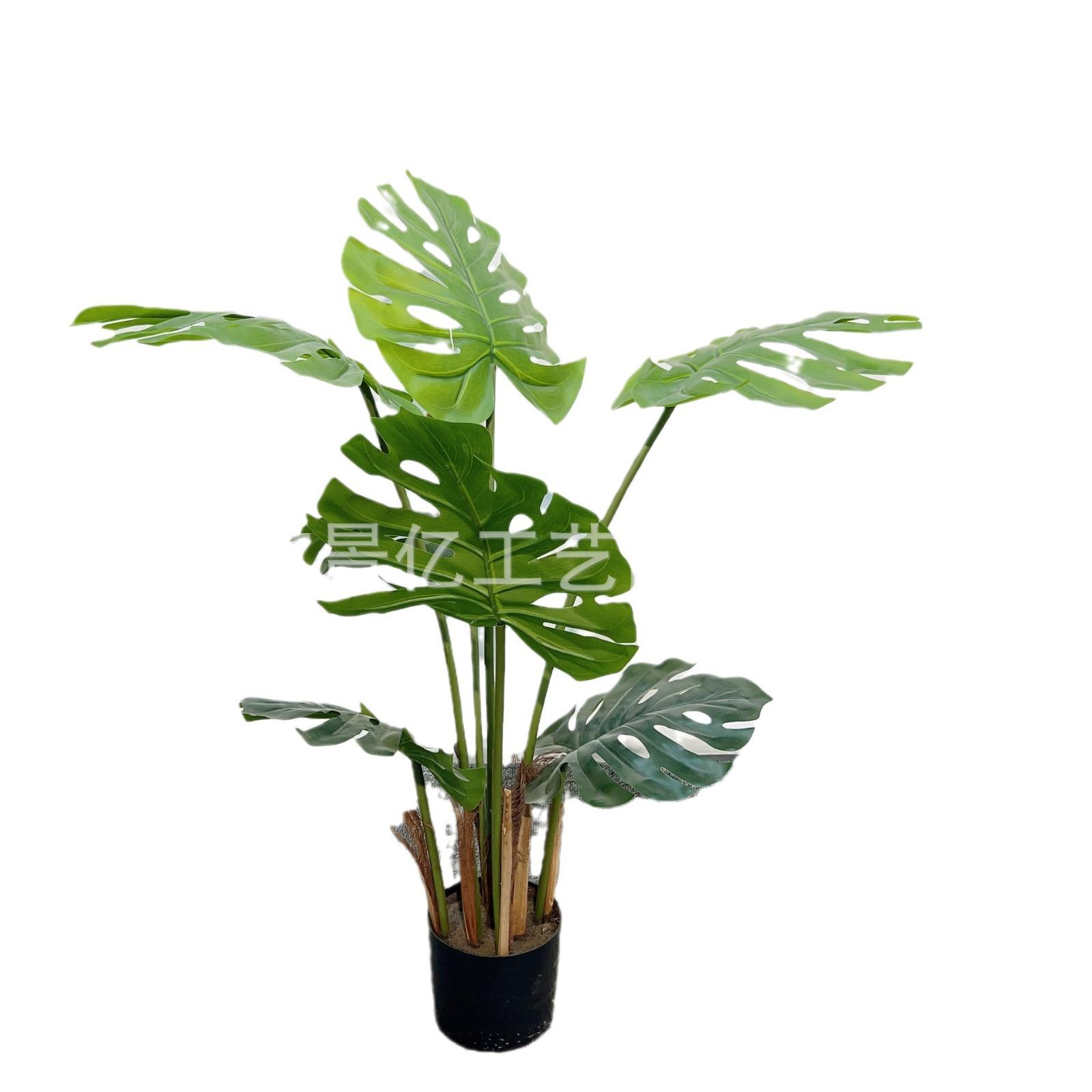 带刺龟背北欧仿真植物绿植装饰摆件假龟背竹客厅室内盆栽树龟背叶