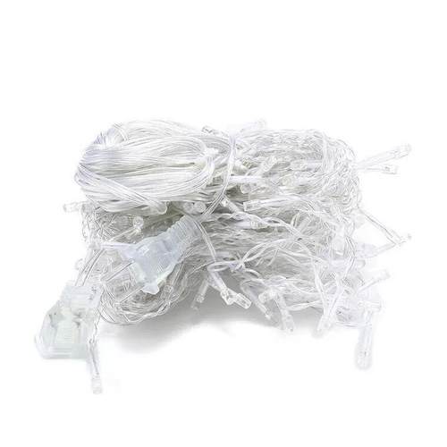 太阳能小彩灯串户外防水露营地装饰氛围灯星星窗帘瀑布灯冰条