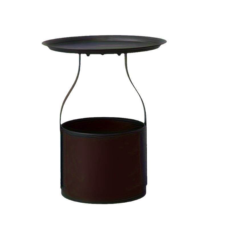 奶油风沙发边几卧室小型床头桌床头客厅迷你网红咖啡店小圆桌铁艺