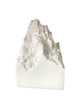 纯白色假山摆件树脂工艺品山峰室内景观新中式家居饰品摆件