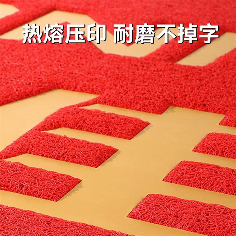 PVC丝圈地垫制作logo公司大门口进门迎宾入户防滑垫户外商用地毯