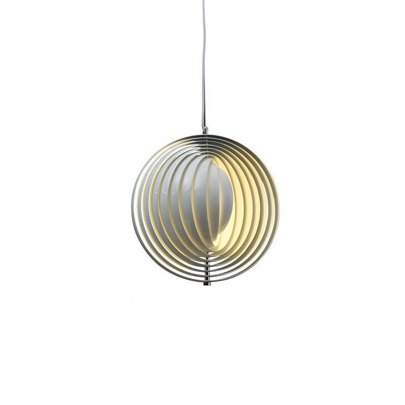 北欧旋转月亮意吊灯大利客厅卧室餐厅灯台具房书吧圈DT-2804圈铁