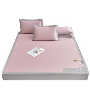 冰丝凉席床笠款可机洗夏季凉感乙纶空调软席三件套凉而不冰ins