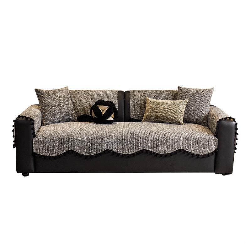 奢高级轻感沙发垫2025新款异形至朴雪尼尔异形通防布滑沙发坐垫四