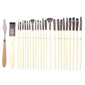 尼龙毛卷笔帘画笔套装 新款 水粉笔油画笔24支套装 方便携带