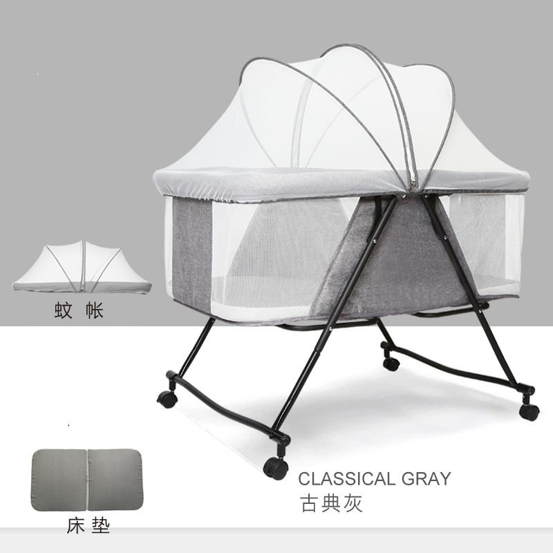 便携式折叠婴儿床宝宝摇篮床新生多功能摇蓝床儿童床可移动婴儿床