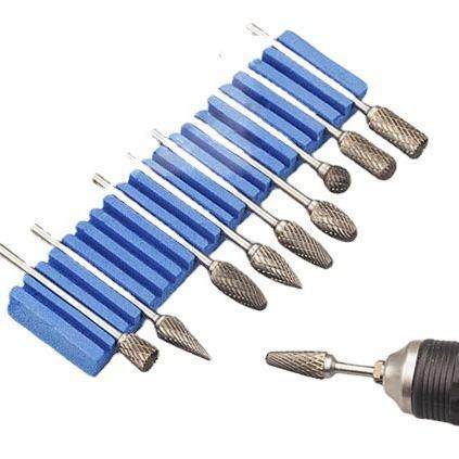 2.5柄钨钢旋转挫雕刻刀头钨钢合金磨头核雕木雕去皮打磨铣刀