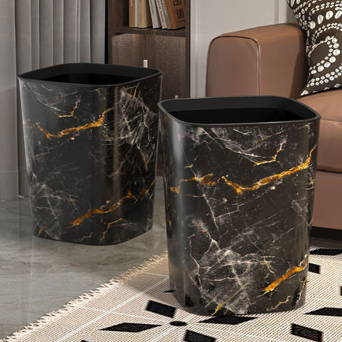 家用大容量轻奢垃圾桶网红高颜值客厅卧室卫生间复古创意纸篓新