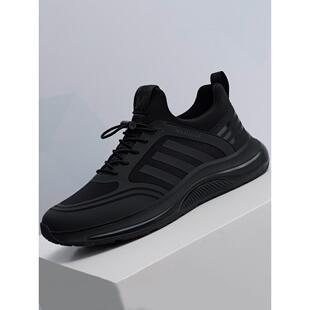 男鞋夏季2025新款男士一脚蹬软底运动鞋布面透气防滑休闲 跑步潮