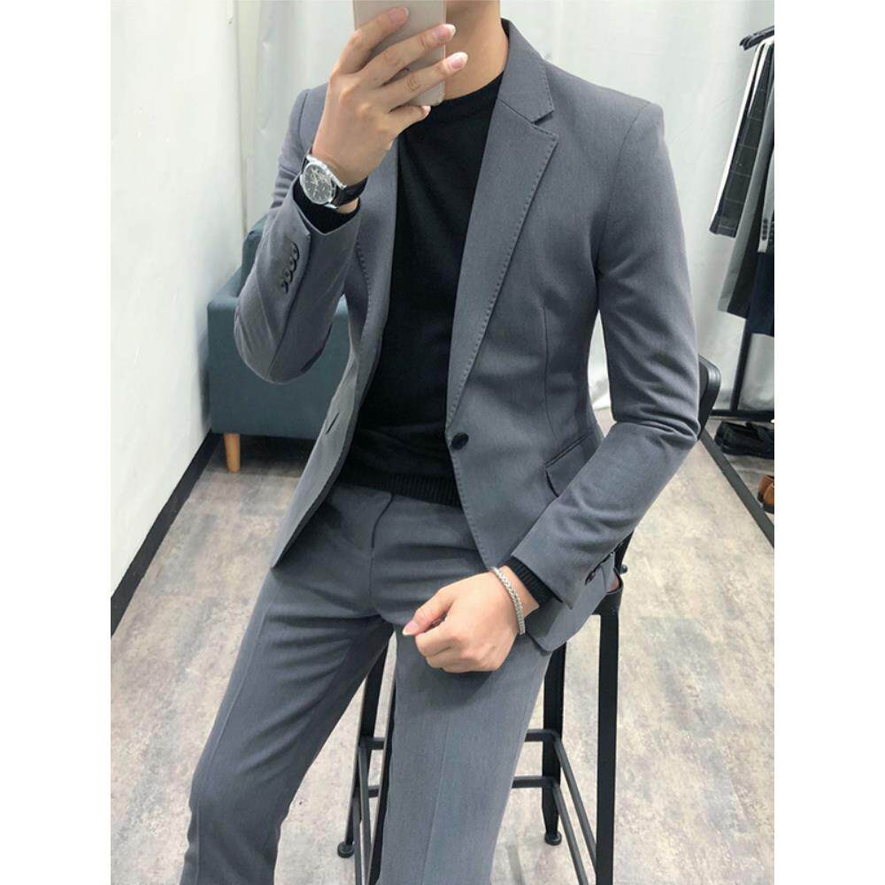 UASK西服套装男2025新款宴会礼服正装高端商务休闲男士西装两件套
