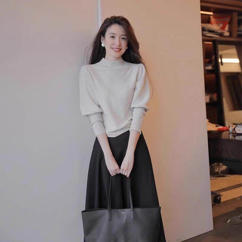 欧洲站春季2025新款港味轻奢名媛高级感职业通勤毛衣半身裙两件套