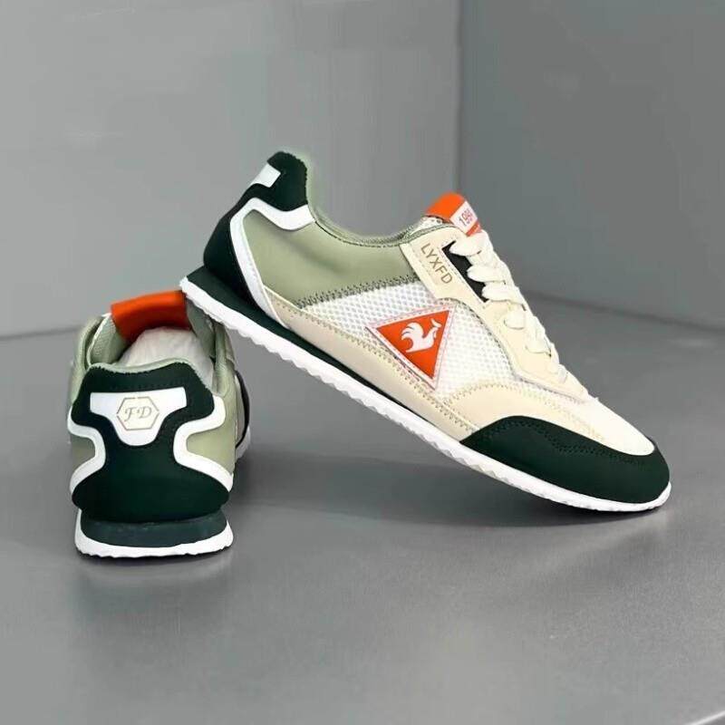 公鸡男鞋夏季透气2025新款网面轻便阿甘鞋男韩版软底运动休闲 板