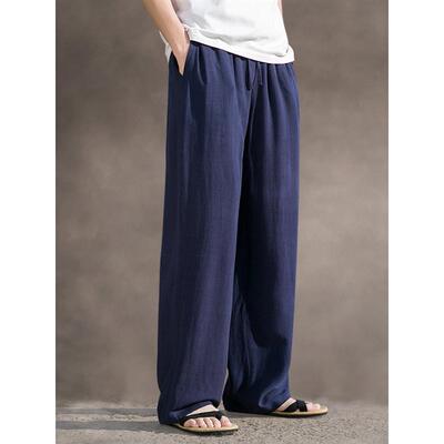 home daily 闭眼入就对瞭！宝藏神裤！亚麻休闲裤男宽松阔腿直筒