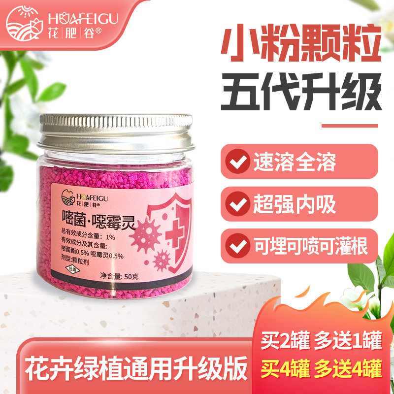 花肥谷五代升级小粉药可埋可喷可灌防治植物叶斑病黑斑白斑白粉病 - 实物图