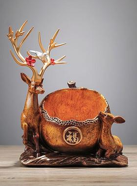 放钥匙扣摆件中式鹿家居装饰钥匙遥控器收纳摆件客厅茶几桌面办公