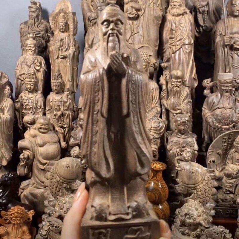 孔子像摆件寓意沉香摆件木雕工艺木雕