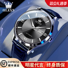 官方正品欧利时男士手表机械表男全自动时尚夜光瑞士认证品牌腕表