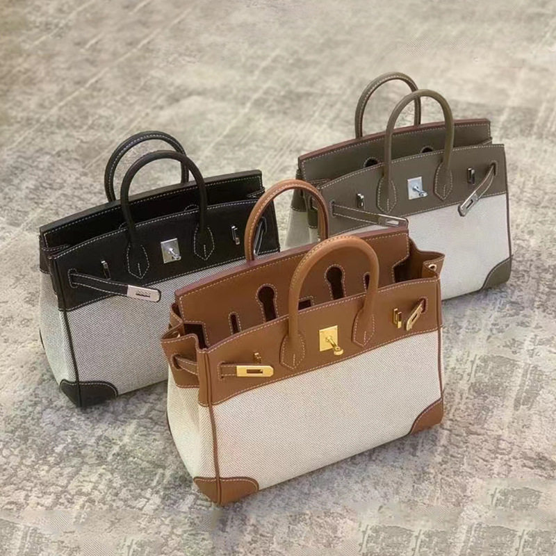 爱姐家工厂直销新款帆布铂金包女
