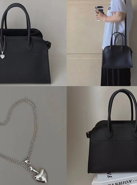 Margaux15手提包牛皮美拉德通勤包托特大容量撞色手提包