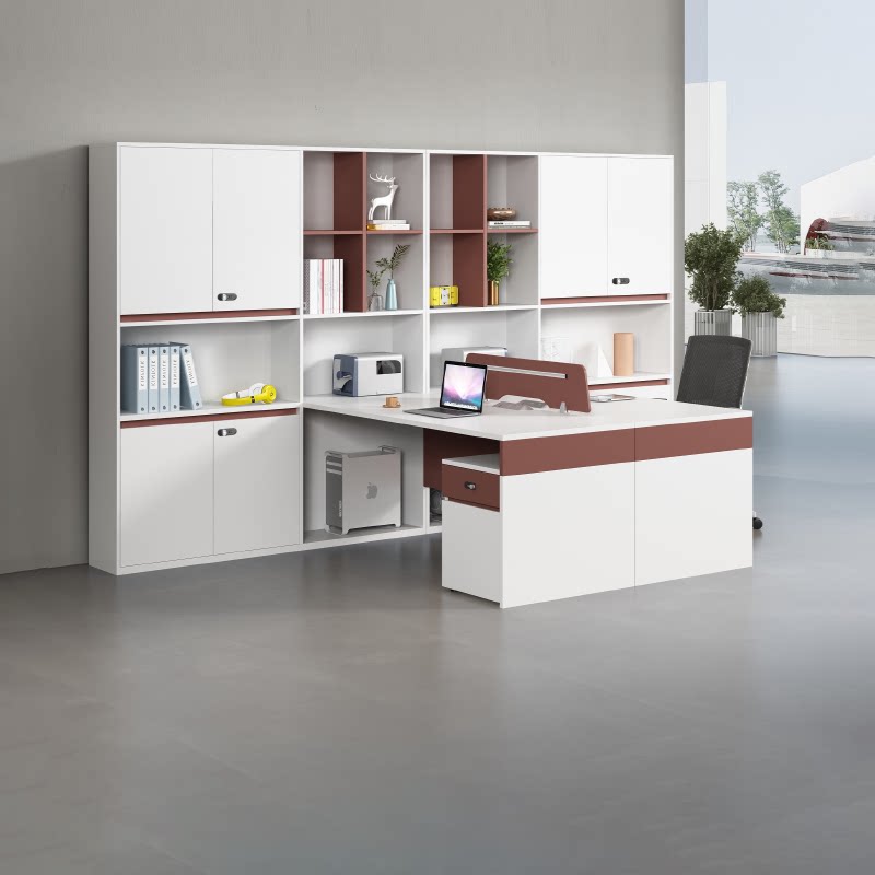 职员财务办公桌椅双人位简约现代面对面并排对坐员工会计办公室桌