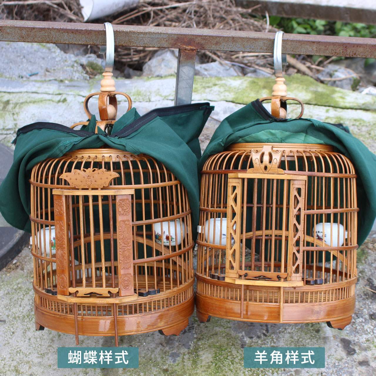公分24金丝雀新品上架蝴蝶样式小型黄豆绣眼文鸟百灵麻料鸟笼子