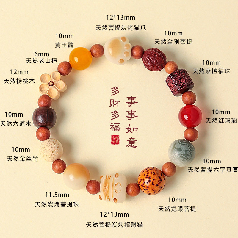 多财多福猫爪白玉菩提根手串学生绕指柔盘玩念佛珠菩提子文玩手链,饰品/流行首饰/时尚饰品新,多宝手串,淘宝优惠券,粉丝福利购,淘宝优惠卷