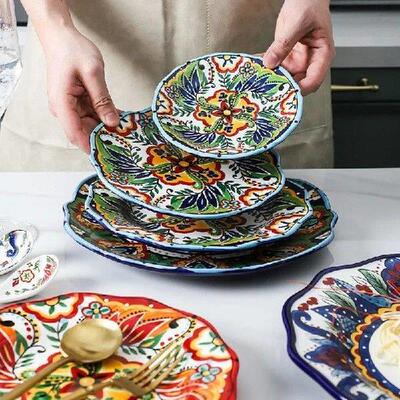 Dishes dishes household Bohemian ceramic dishes personality